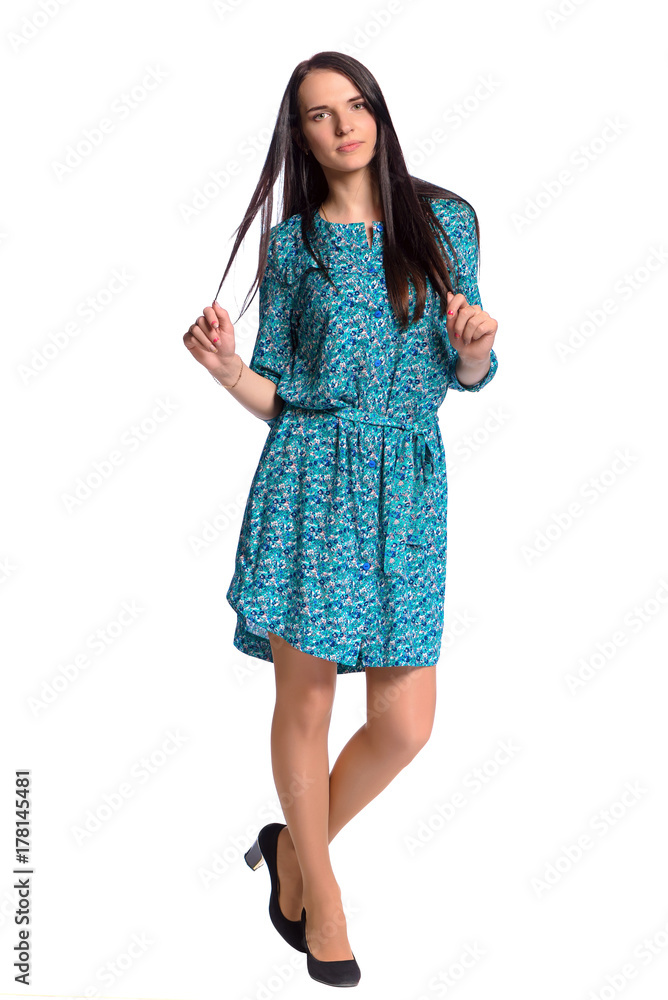 teenager showing clothes