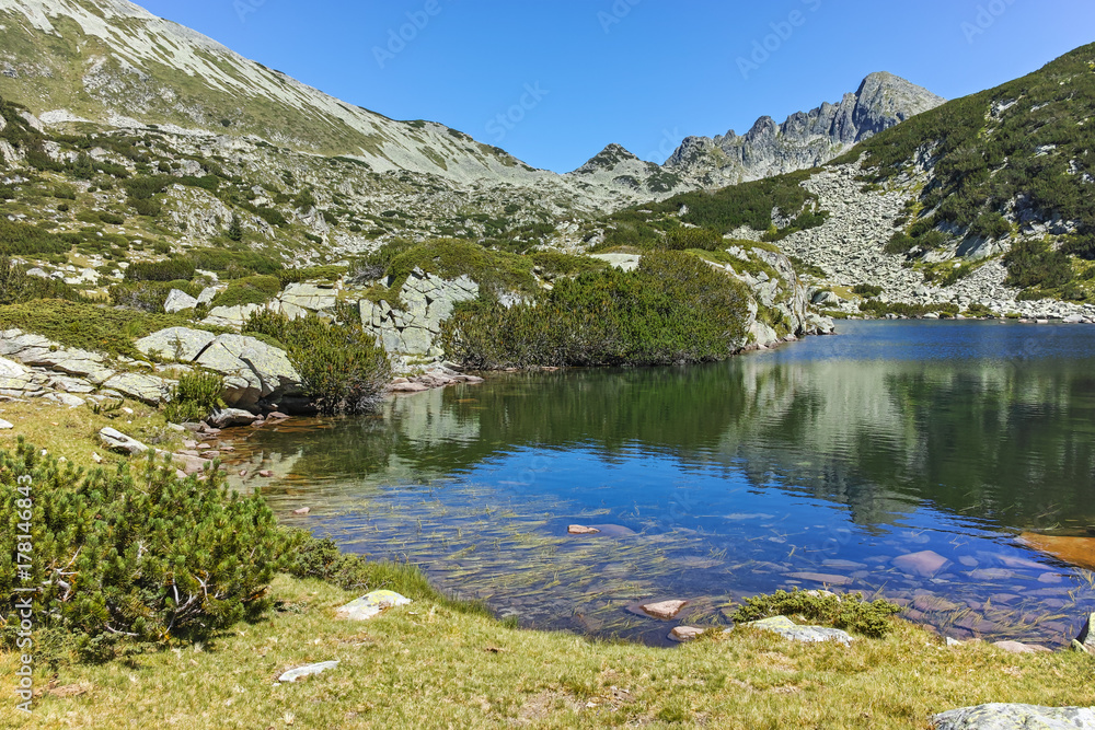 Amazing Landscape with  Valyavishko Lake and Dzhangal peak, Pirin Mountain, Bulgaria