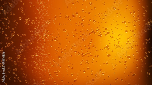 Slika na platnu Bubble surges on beer background move upwards 3d illustration