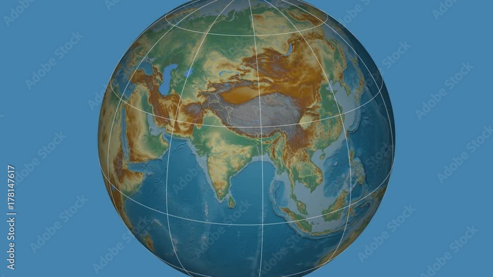 Zoom-in on Bhutan outlined. Relief Zoom-in on Bhutan outlined. Relief
