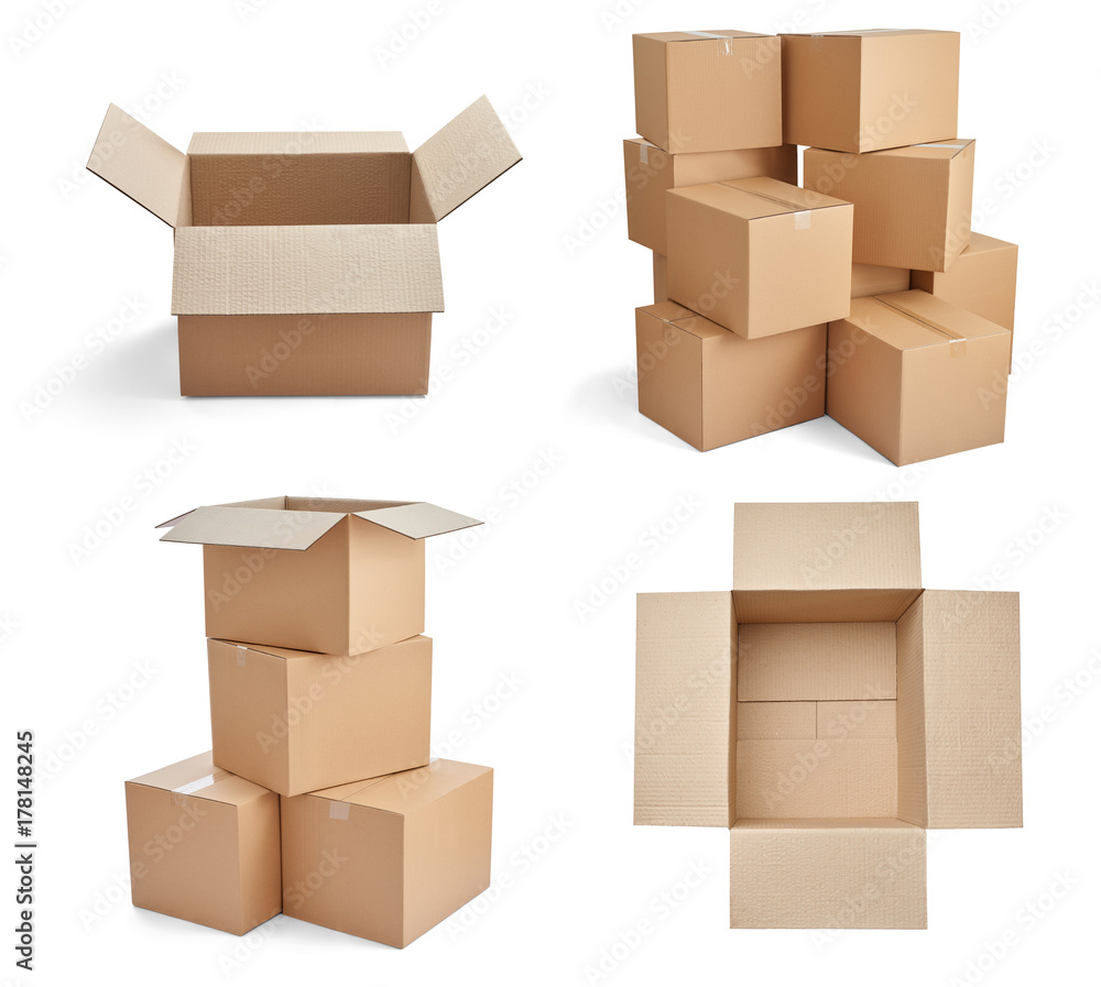 box package delivery cardboard carton stack box package delivery cardboard carton stack