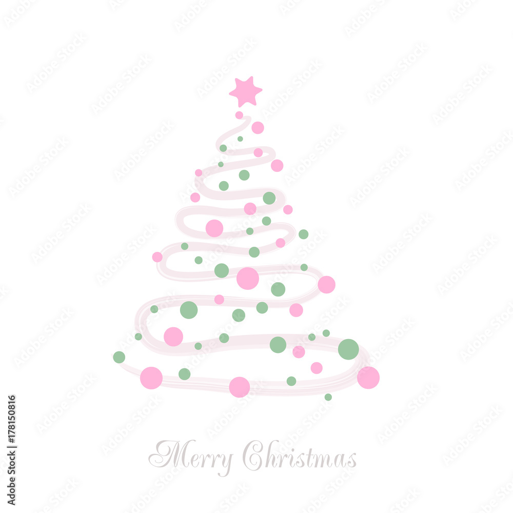 Vector illustration abstract Christmas Tree