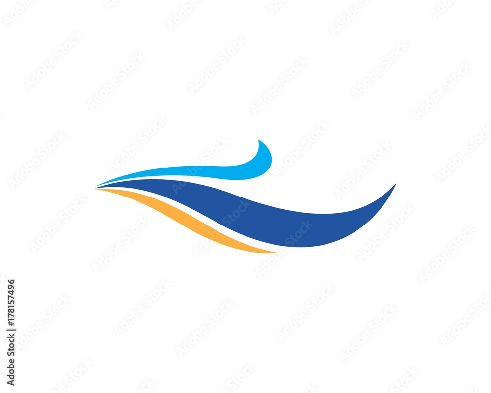 Obraz premium Water wave Logo Template