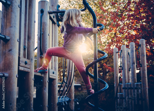 Little girl at playground.