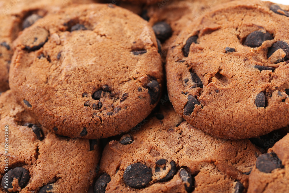 Chocolate chip cookies background Chocolate chip cookies background