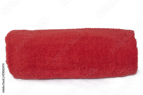 Rolled Up Single Red Towel