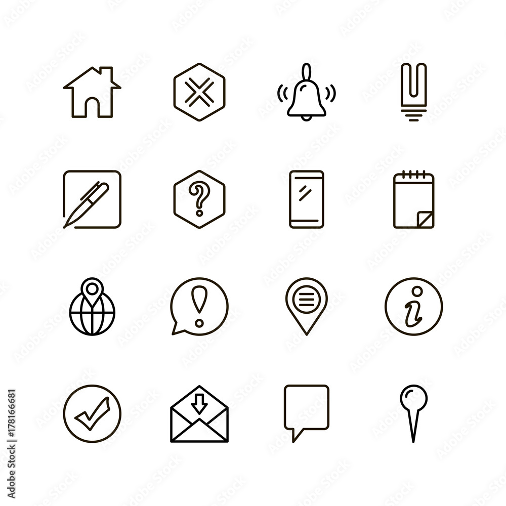 Fototapeta premium Flat line icon