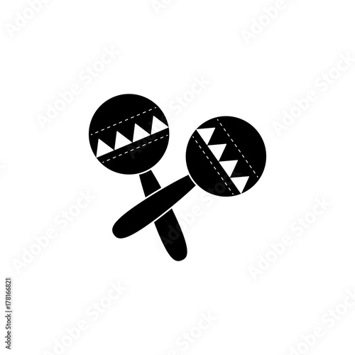 maracas, rumba shakers or shac-shacs musical instrument icon