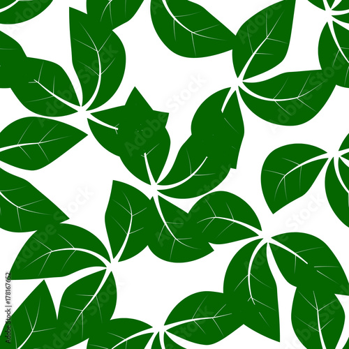 Seamless vintage floral pattern with leafs (From my big "Seamless collection")