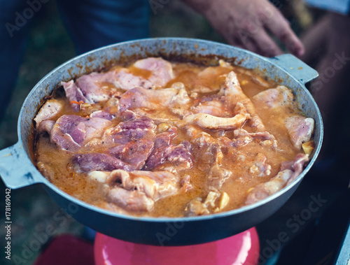 Wallpaper Mural meat in a frying pan Torontodigital.ca