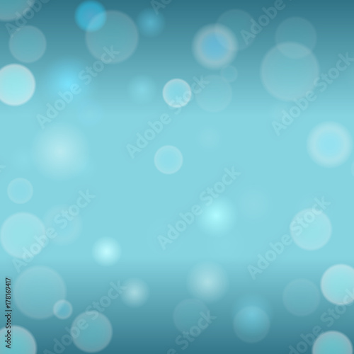 Abstract bokeh blue background with dots. Vector