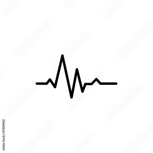 Modern cardiogram line icon.