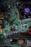 Closeup of server mainboard computer