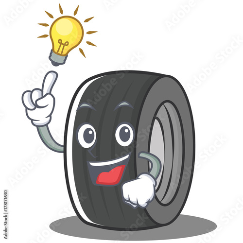 Have an idea tire character cartoon style