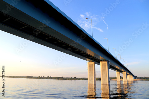 Road bridge over the Volga river, Yaroslavl, Russia © Inquietator