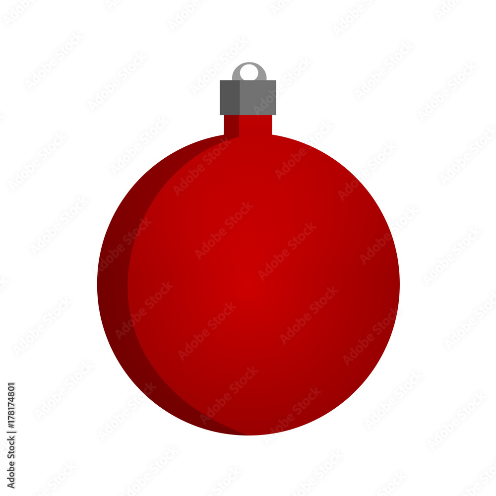 Red christmas ball isolated on white background.
Red christmas ball isolated on white background.
