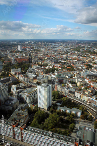Berlin City panorama from the top of Fernsehturm, Germany