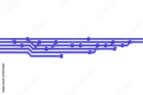 Obraz w ramie Abstract background of source code branch. 3d rendering.