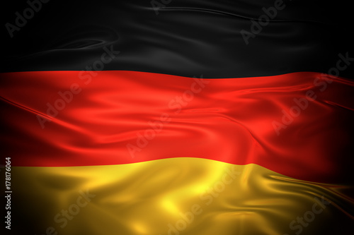 National flag of the Federal Republic of Germany 3D illustration