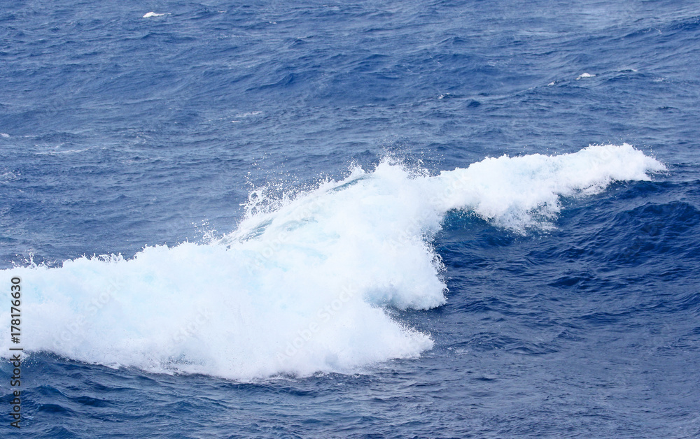 Blue ocean wave on Windy Rough sea day. Cruise ship Vacation. Big surf. Blue ocean wave on Windy Rough sea day. Cruise ship Vacation. Big surf.