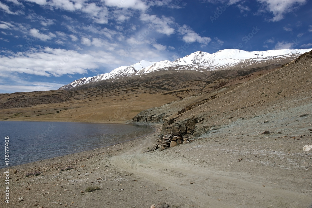 Tso Moriri Lake in Ladakh, India