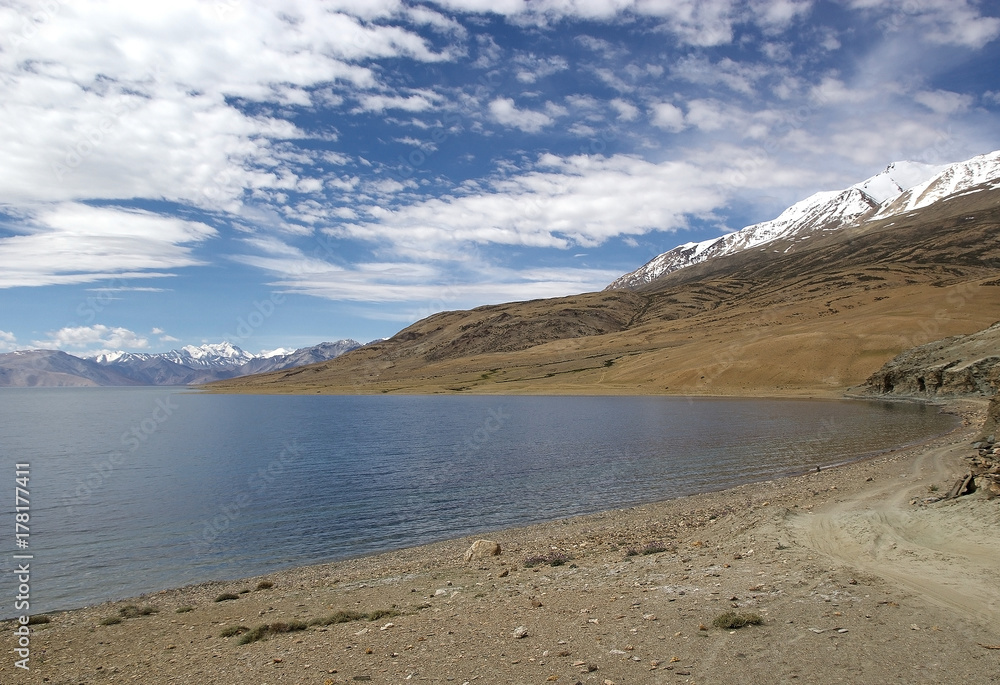 Tso Moriri Lake in Ladakh, India