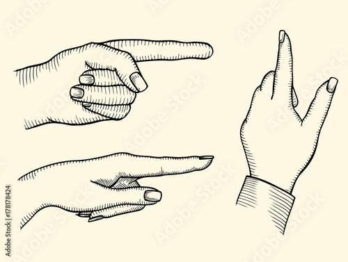 index finger shows gesture upward