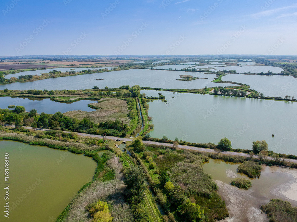 Aerial view of a lake Aerial view of a lake