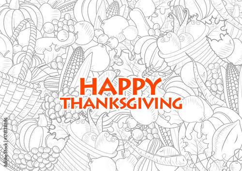 Happy Thanksgiving holiday festival background