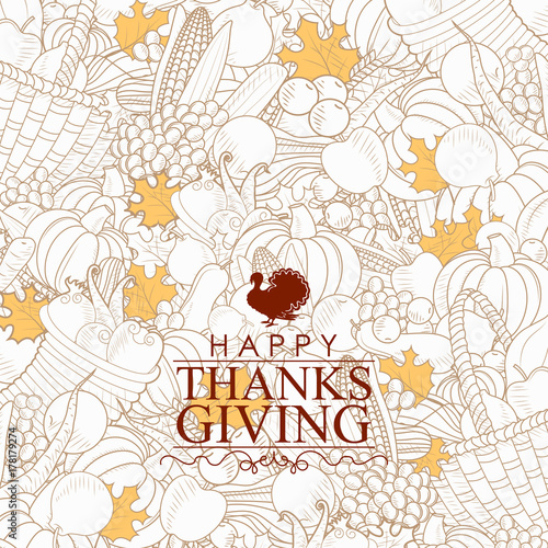 Happy Thanksgiving holiday festival background