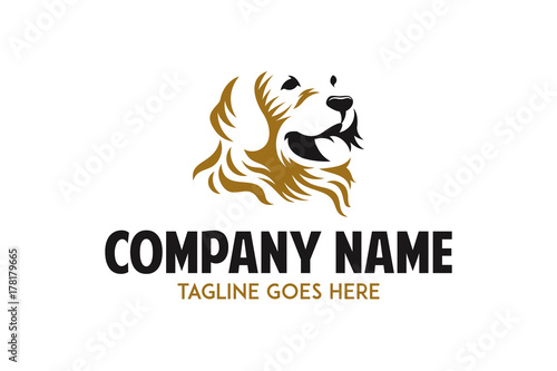 labrador retriever dog logo vector illustration