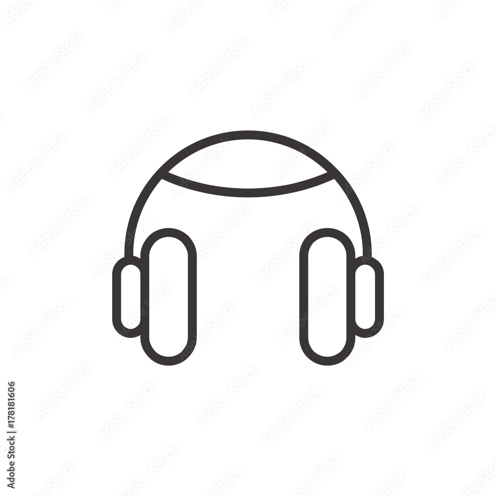 Head phone icon vector design illustration Head phone icon vector design illustration