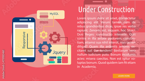 Under Construction Conceptual Banner
