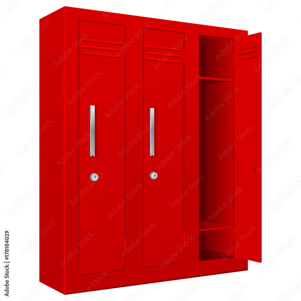 Fototapeta premium School and gym red lockers