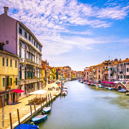 Venice water canal in Cannaregio. Italy