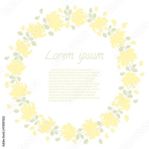 floral wreath vector template