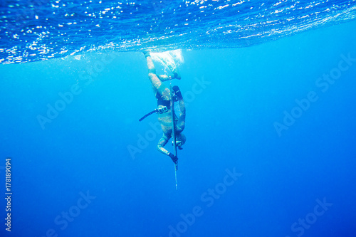spearfishing in ocean