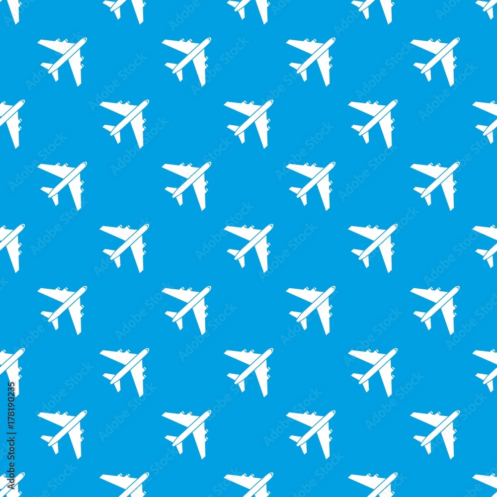 Passenger airliner pattern seamless blue Passenger airliner pattern seamless blue
