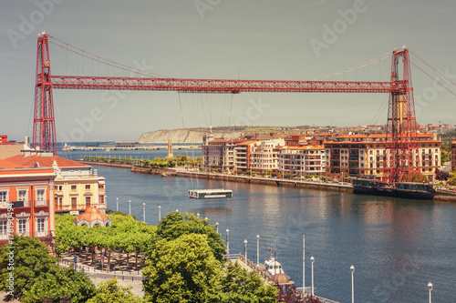 Vizcaya Bridge, links the towns of Portugalete and Getxo, Basque Country, Vizcaya, Spain