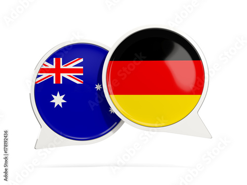 Free Download Chat bubbles of Australia and Germany isolated on white - GFXLoad