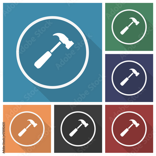 Button - Set - Schatten - Hammer
