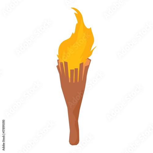 Torch icon, isometric style