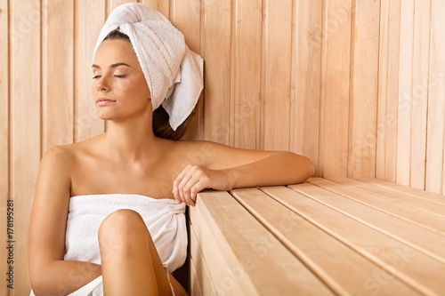 Принти на полотні Sauna.