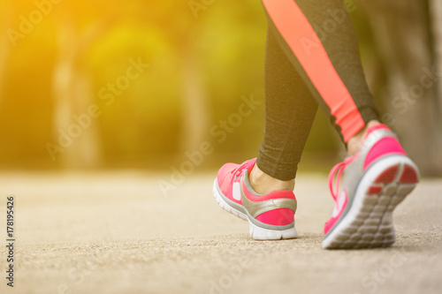Fitness woman jogging photo