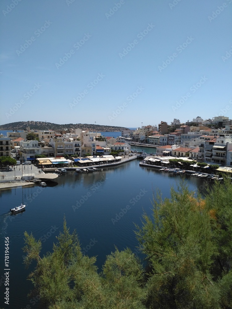 Crete, sea, town, 