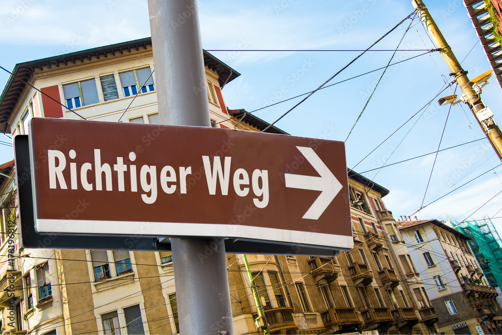 Obraz premium Schild 223 - Richtiger Weg