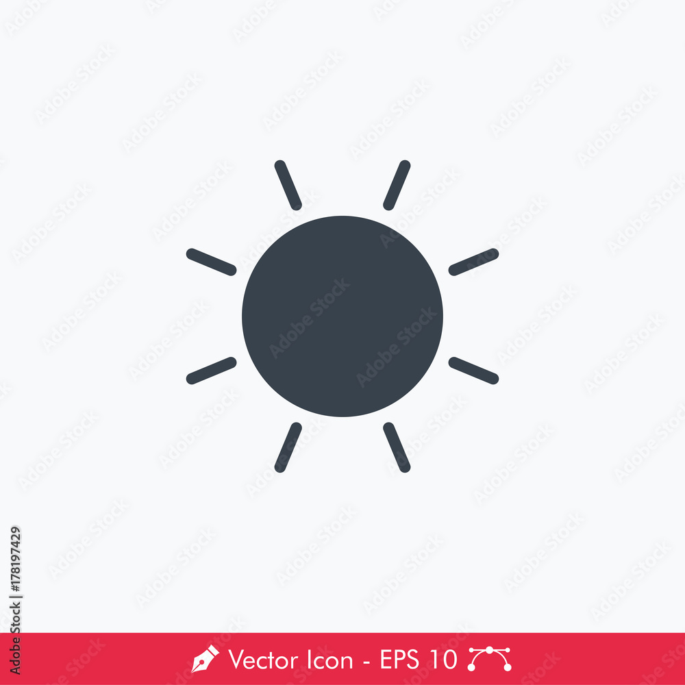 Brightness (Sun) Icon / Vector Brightness (Sun) Icon / Vector