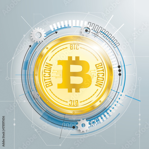 Golden Bitcoin Circuit Board