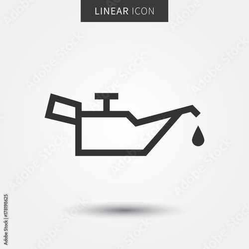 Check motor oil level vector illustration. Car oil level sign graphic design. Engine oil pressure control icon creative concept.
