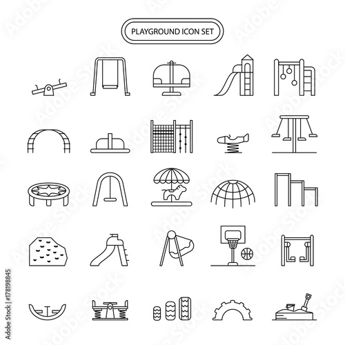 Playground Icon Set editable stroke